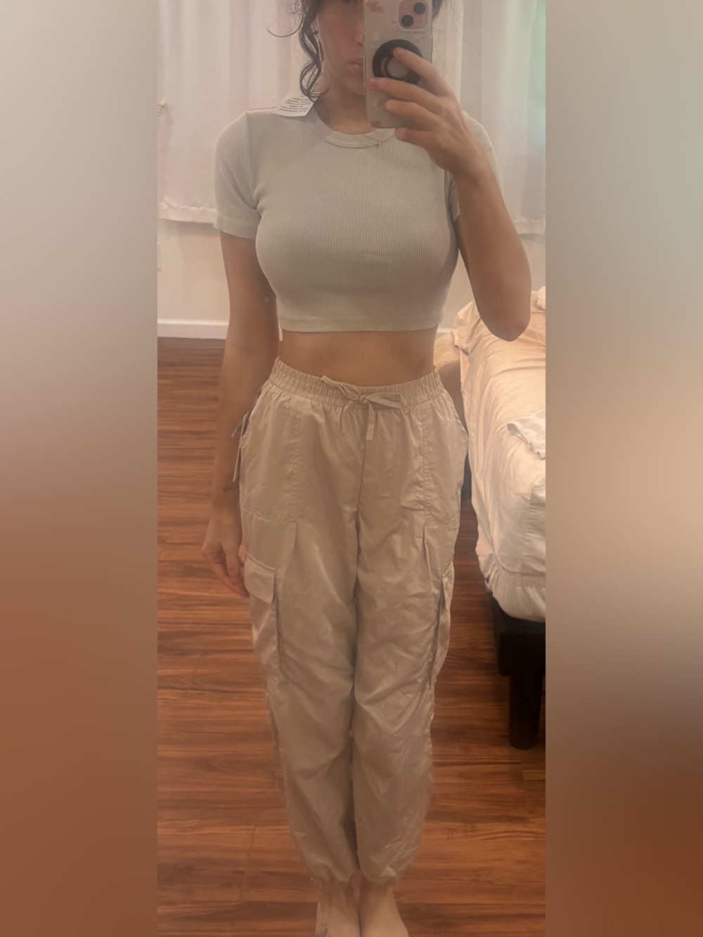 💕 Fashion Nova Beige Utility Cargo  Pants 💕
